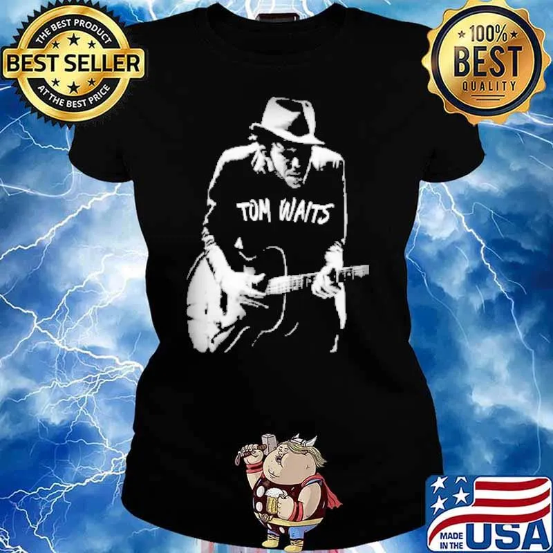 Tom waits play guitar s Ladies tee