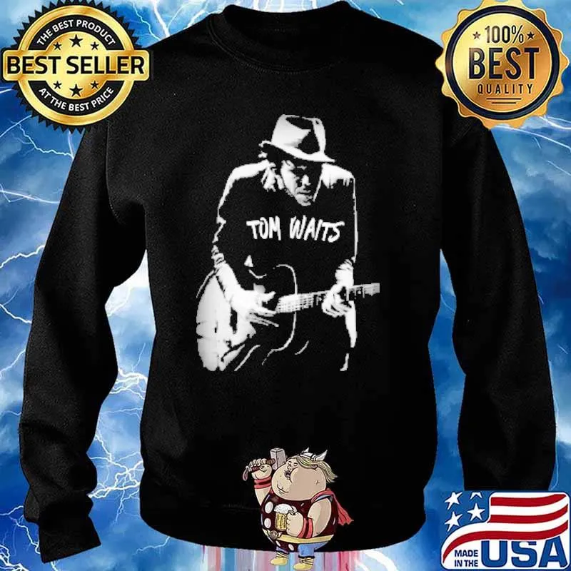 Tom waits play guitar s Sweater