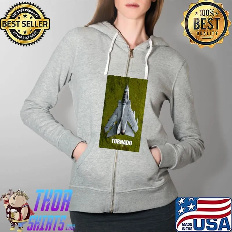 Tornado Fighter Jet Classic T-Shirt Full Zip Hooded