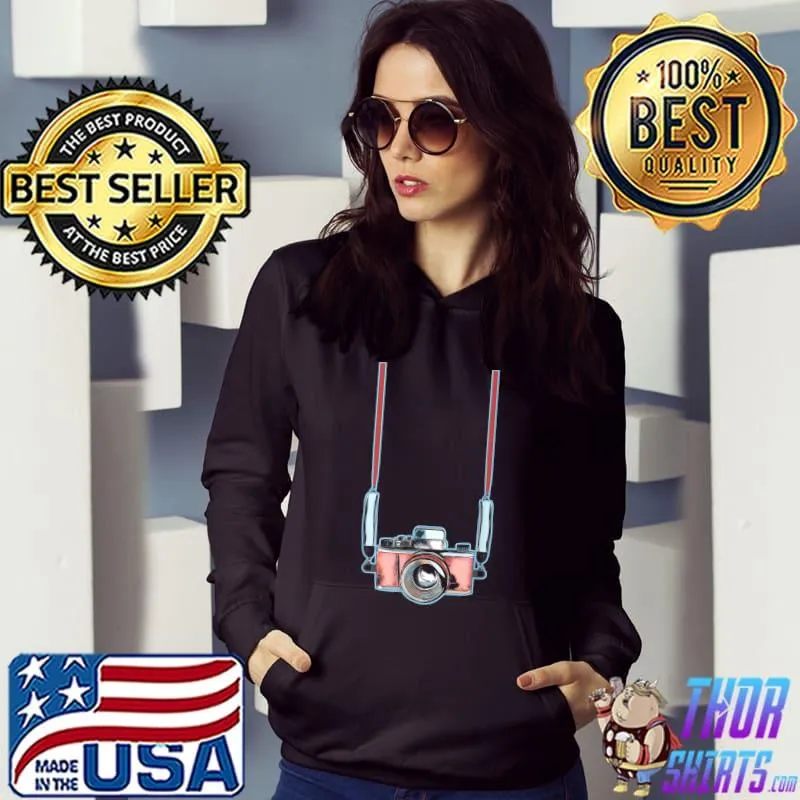 Tourist Camera Graphic Holiday Vacation Photographer T-Shirt Hoodie