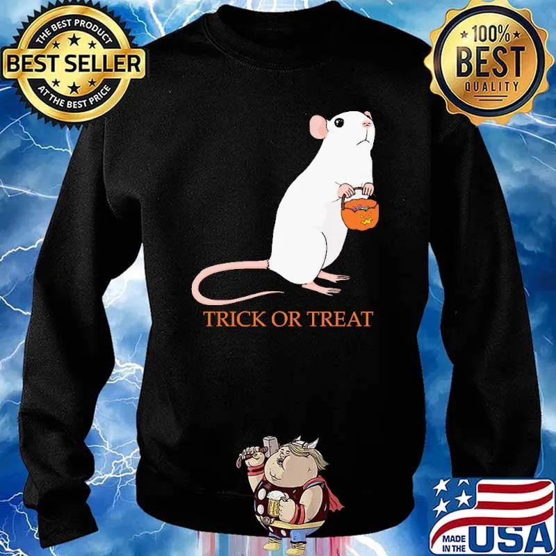 Trick Or Treat Mouse Pumpkin Halloween Shirt Sweater