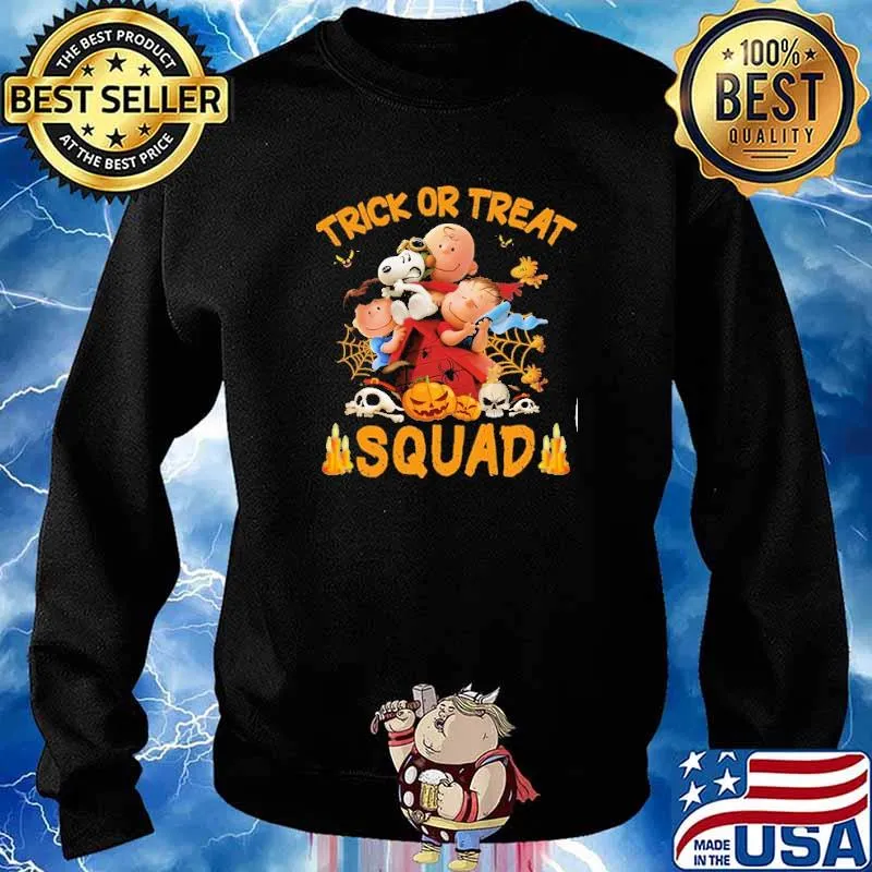 Trick Or Treat Squad Snoopy And Charlie Brown Friends Hallween Shirt Sweater