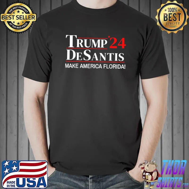 Trump DeSantis 2024 Make America Florida Republican Vintage T-Shirt