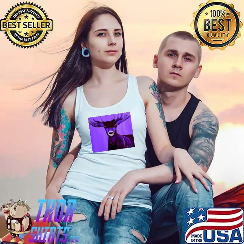 Vibrant ethereal purple stag buck deer cool Premium Scoop T-Shirt Tank Top