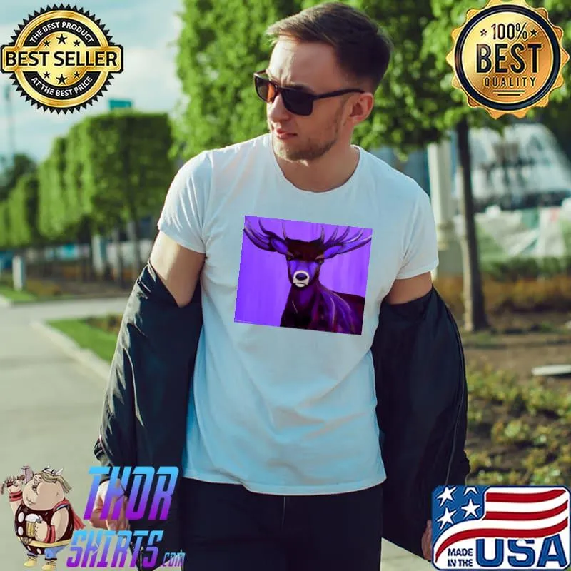 Vibrant ethereal purple stag buck deer cool Premium Scoop T-Shirt Unisex