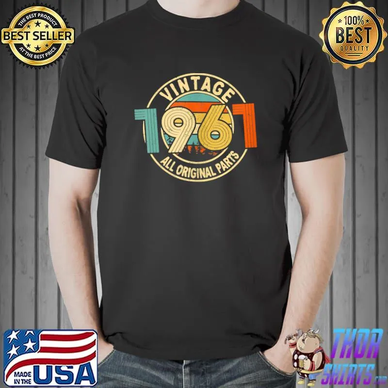 Vintage 1961 60 years old Gift 60th Birthday T-shirt