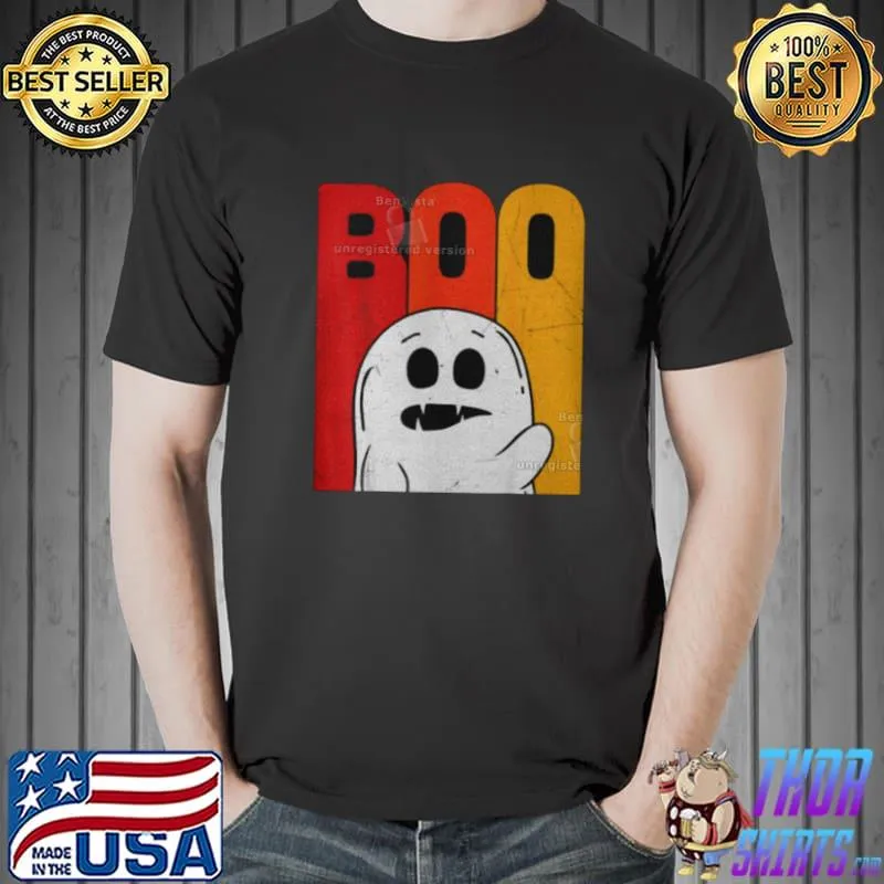 Vintage Boo Ghost Halloween Boo Boo Crew Fashion T Shirt Unisex