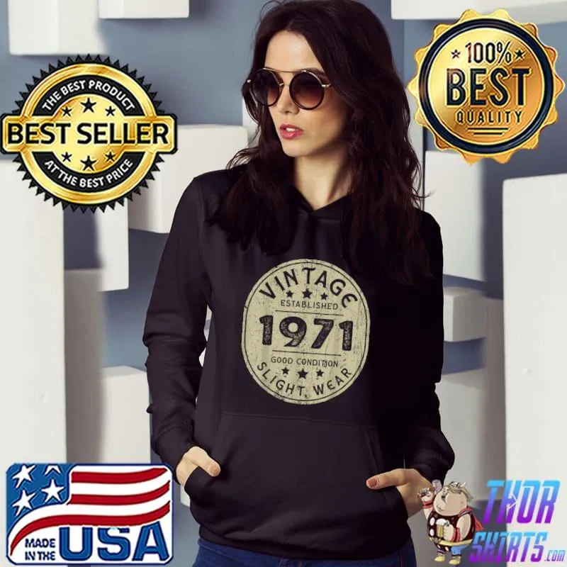 Vintage established 1971 50th Birthday Party Retro Men T-Shirt Hoodie
