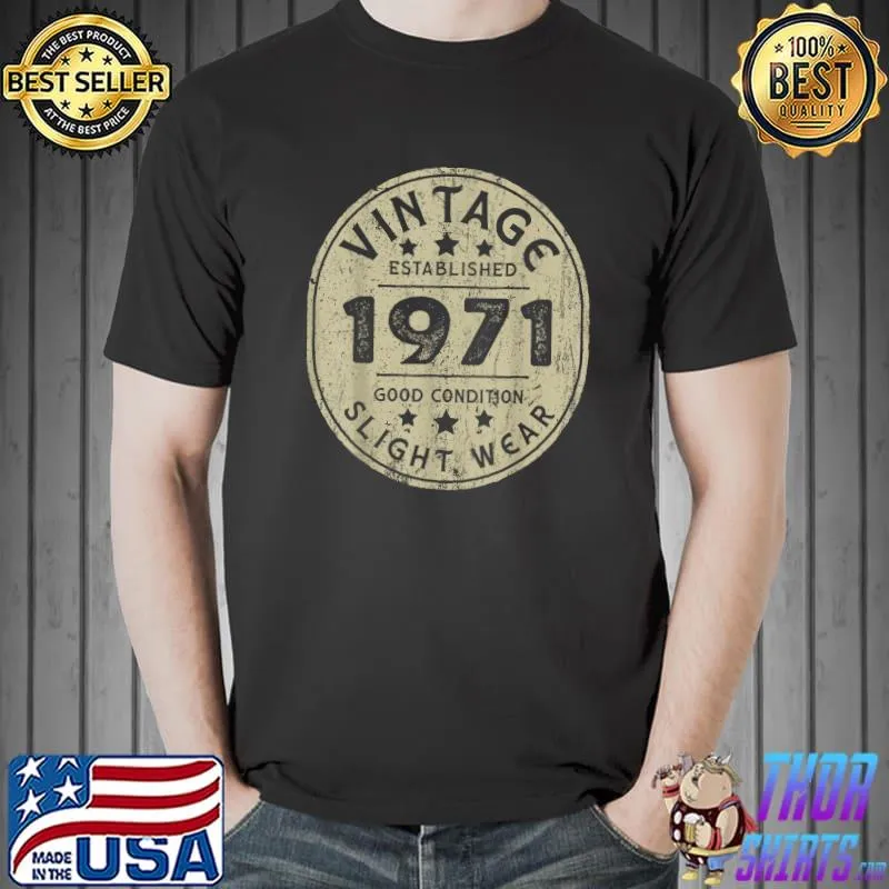Vintage established 1971 50th Birthday Party Retro Men T-Shirt