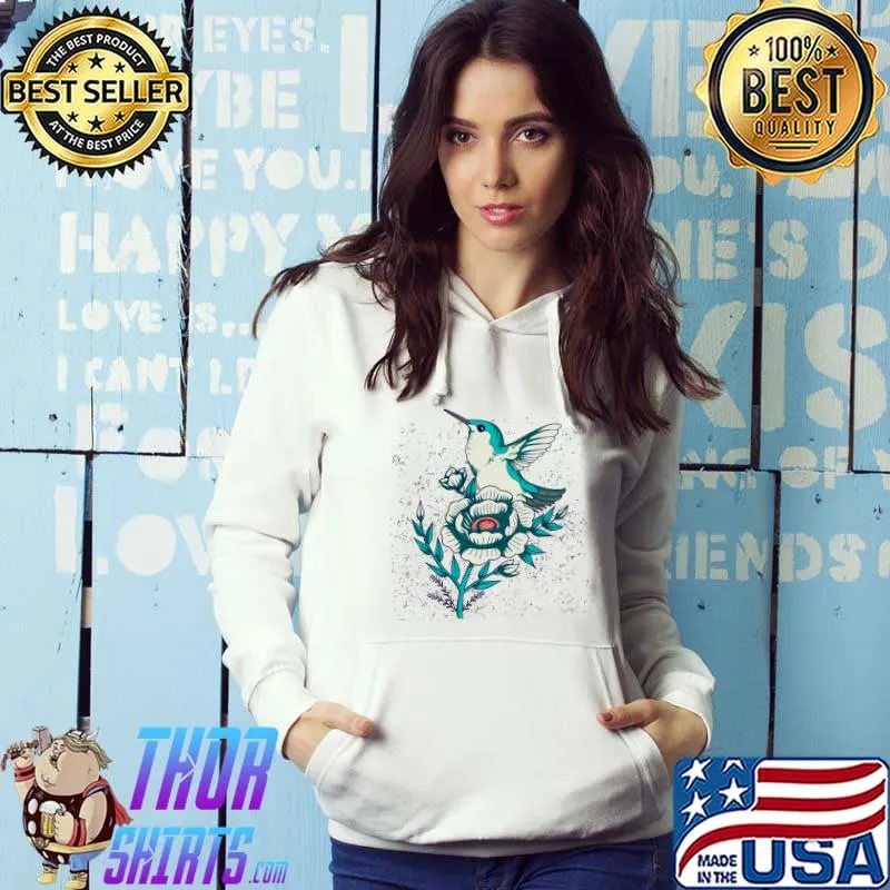 Vintage Hummingbird Pajama T- Hoodie