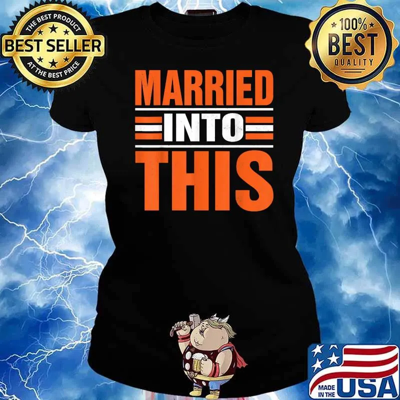 Vintage Married Into This fans football cleveland teams T-Shirt Ladies tee