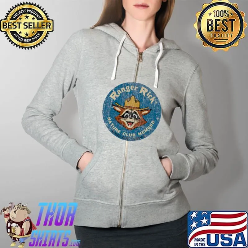 Vintage Ranger Rick nature club member T-Shirt Full Zip Hooded