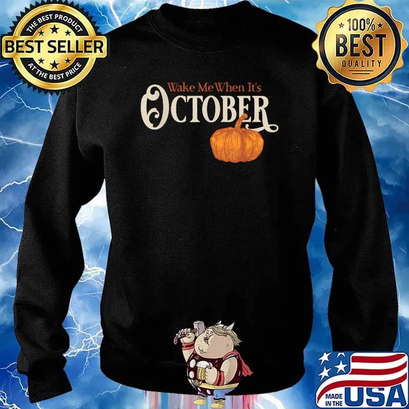 Wake me when Halloqueens Are Born In October Birthday Costume Pumpkin T-Shirt Sweater