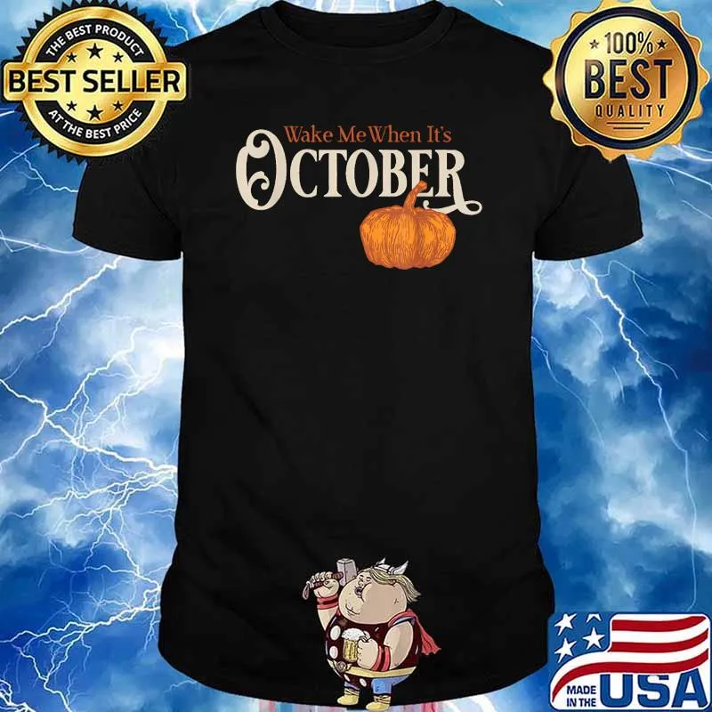 Wake me when Halloqueens Are Born In October Birthday Costume Pumpkin T-Shirt