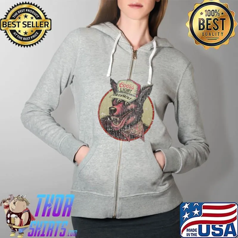 Werewolf coors light BeerWolf 1983 T-Shirt Full Zip Hooded