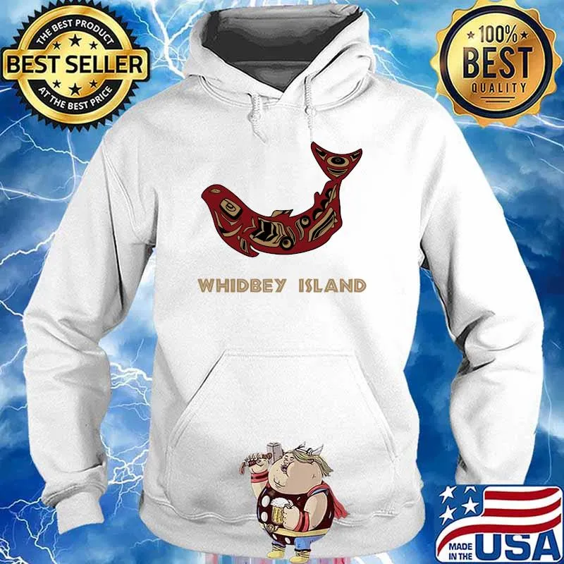 Whidbey Island Washington Native American Salmon Fishermen T-s Hoodie