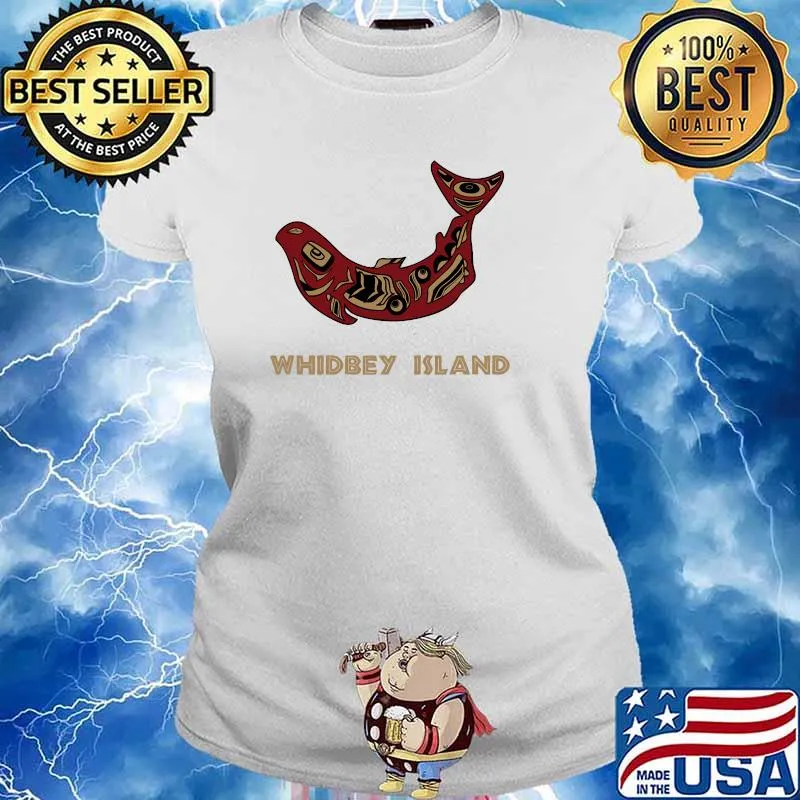 Whidbey Island Washington Native American Salmon Fishermen T-s Ladies tee