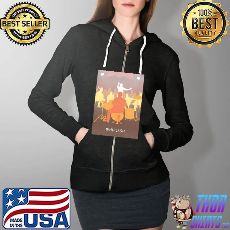 Whiplash Classic T-Shirt Full Zip Hooded