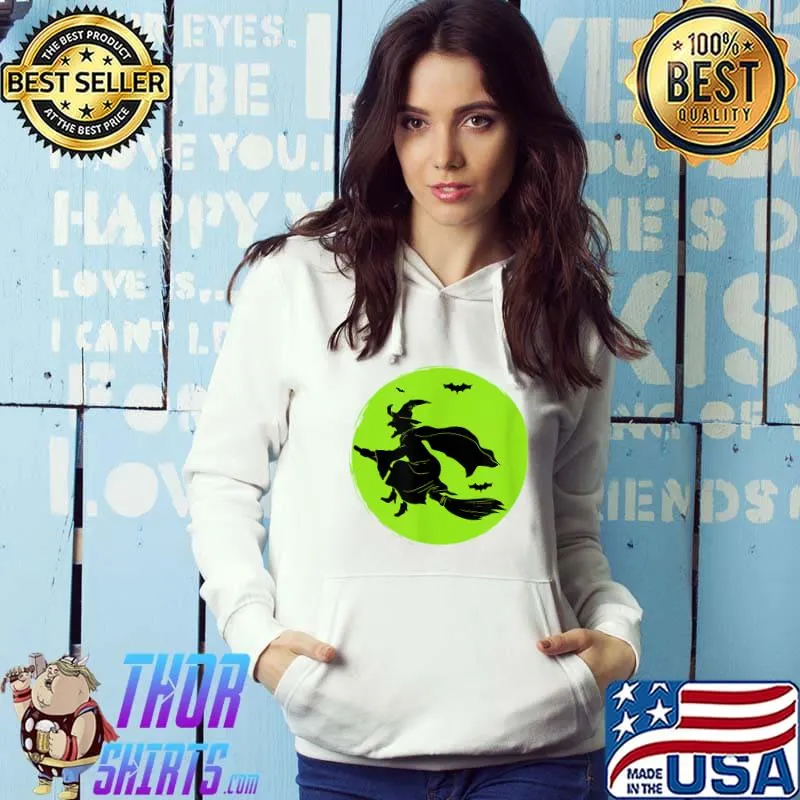 Witch Halloween ghost scary broom pumpkins T-Shirt Hoodie