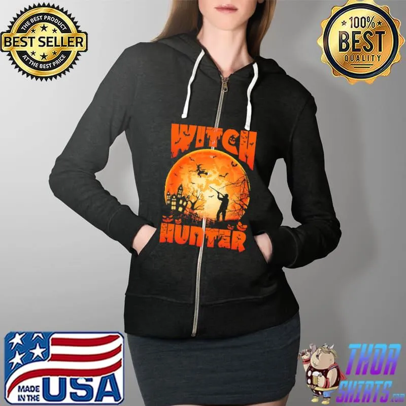 Witch Hunter Halloween Shirt Full Zip Hooded