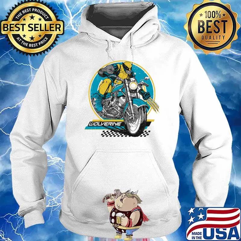 Wolverine riding motorcycle long sleeve s Hoodie