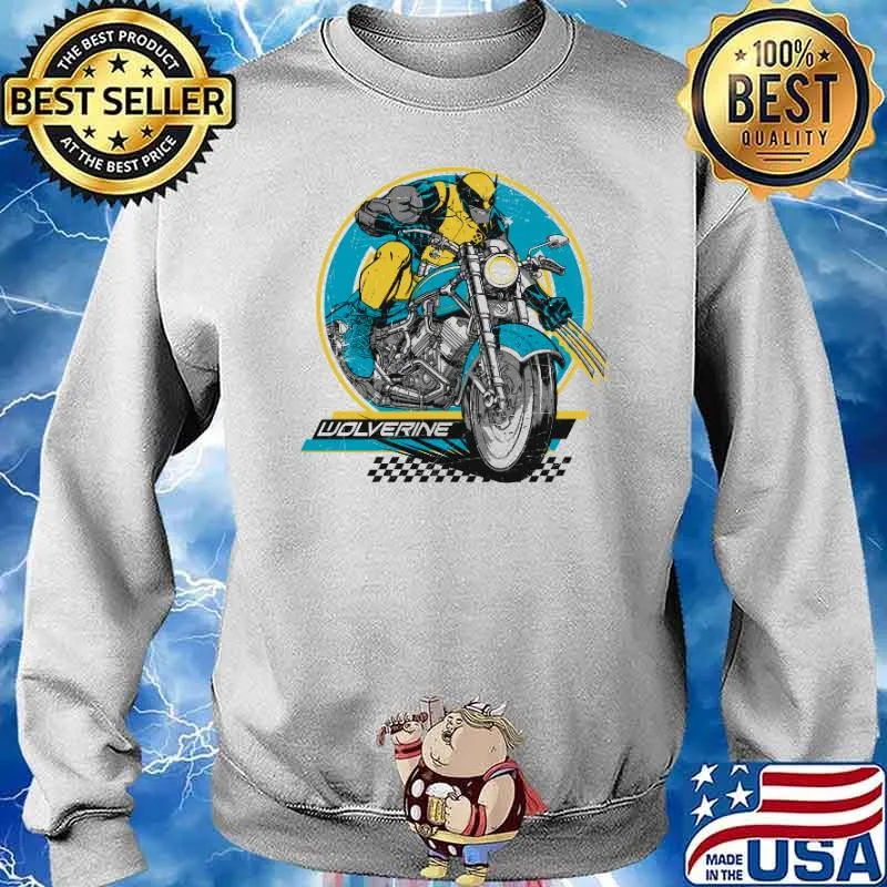 Wolverine riding motorcycle long sleeve s Sweater