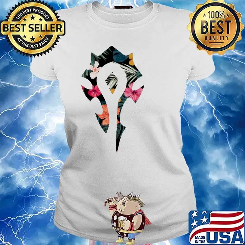 Wow Horde Flower Shirt Ladies tee