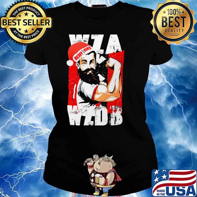 WZA WZDB Merry Mas Strong MAn Shirt Ladies tee