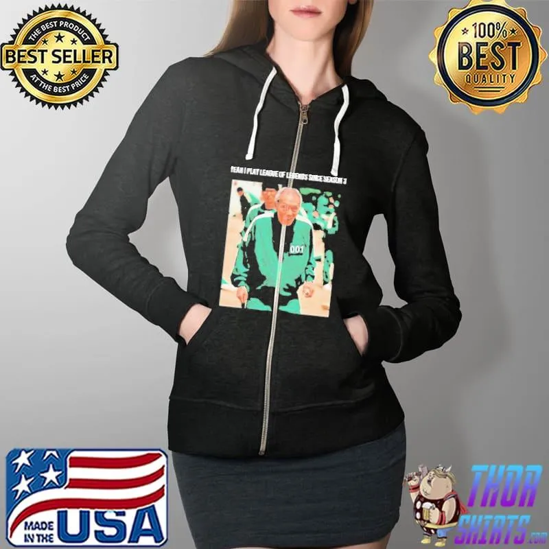 Yeah I Play League Of Legends Since Season 3 Squid Game Shirt Full Zip Hooded