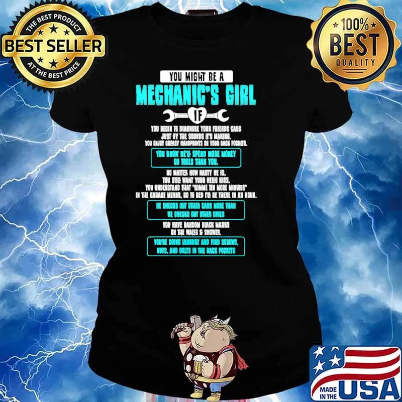 You Might Be A Mechanic's Girl Shirt Ladies tee