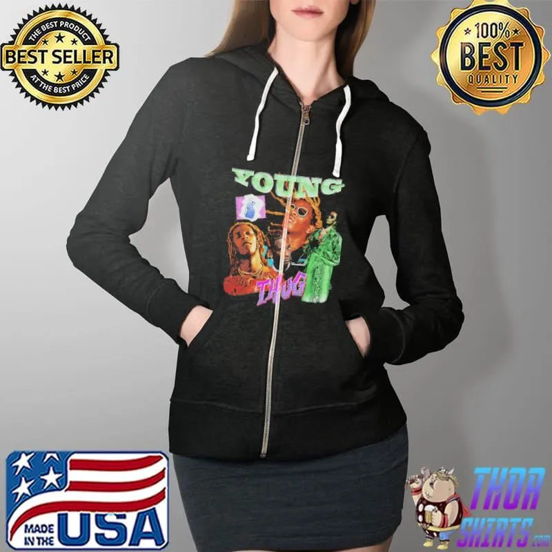 Young Thug Retro Shirt Full Zip Hooded