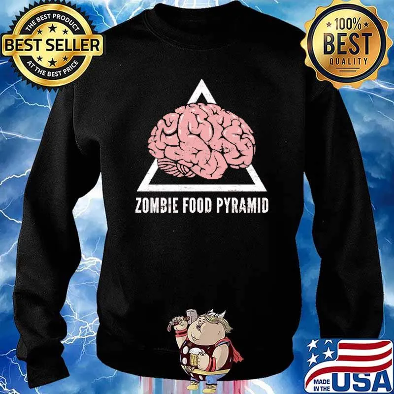 Zombie Food Pyramid Brain Shirt Sweater