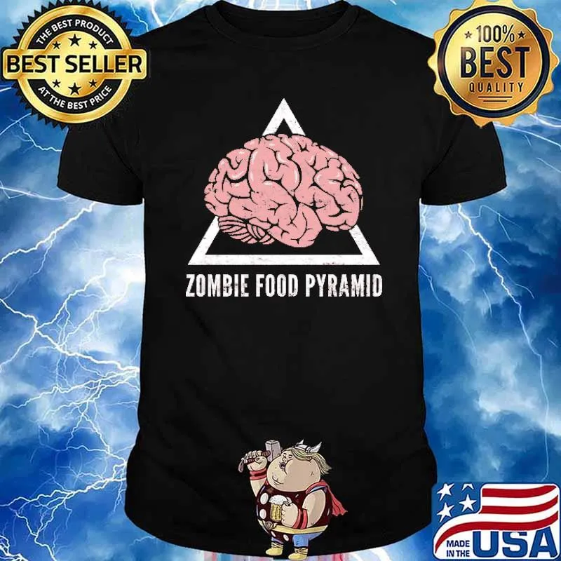 Zombie Food Pyramid Brain Shirt