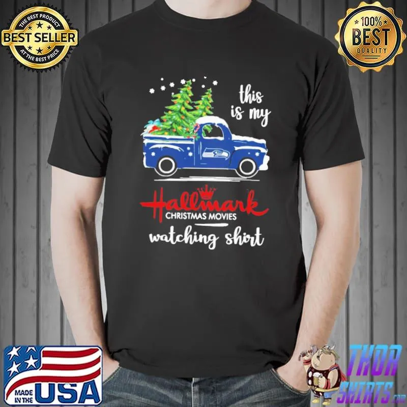 Awesome Best Seattle Seahawks This Is My Hallmark Christmas Movies Watching Shirt Unisex