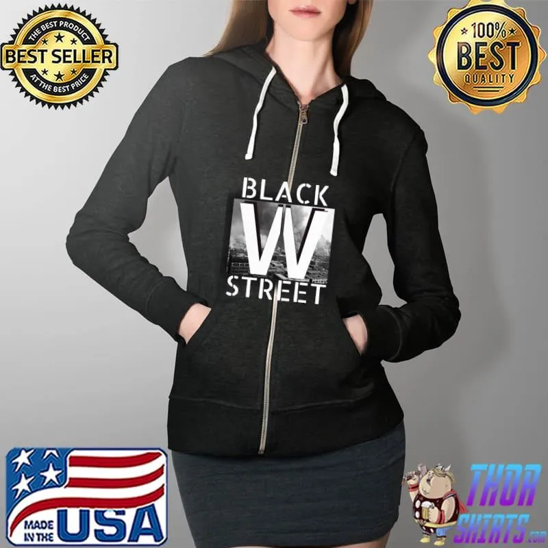 Awesome Black Wall Street Shirt Full Zip Hooded