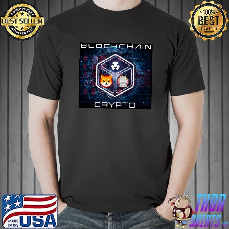 Awesome BLOCKCHAIN crypto shiba T-shirt