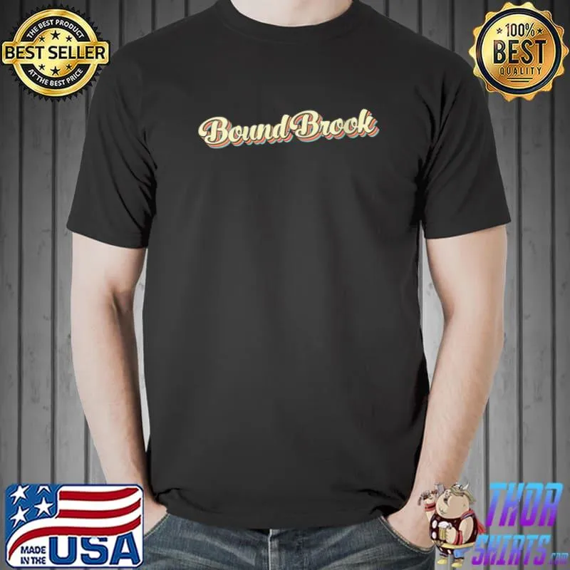 Awesome bound Brook Retro Art Baseball Font Vintage T-Shirt Unisex