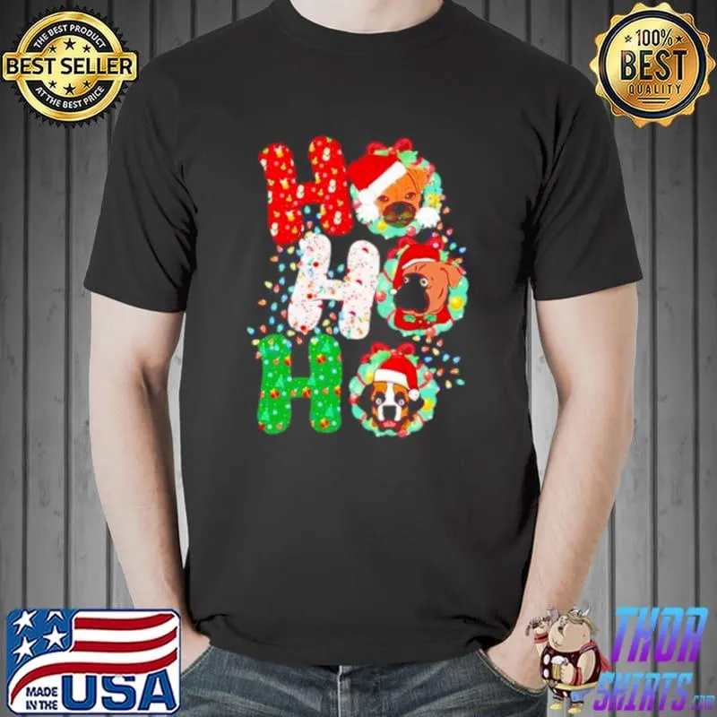 Awesome boxer dog Ho Ho Ho merry Christmas Unisex
