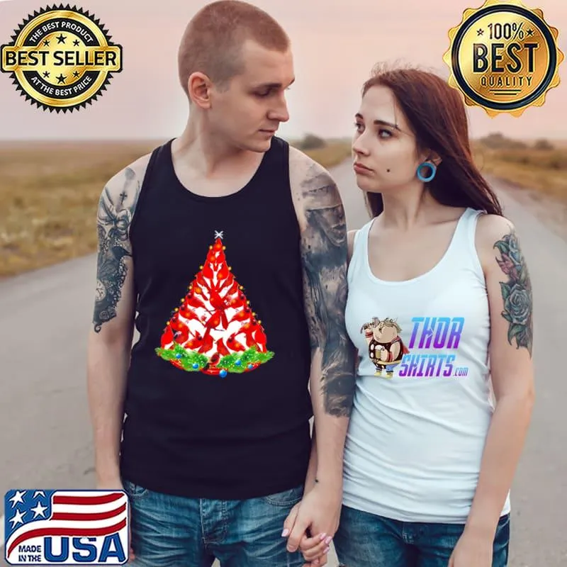 Awesome Cardinal Bird Christmas tree Tank Top