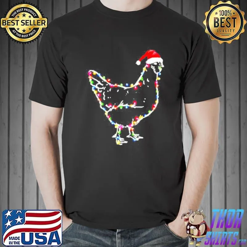 AWESOME CHICKEN CHRISTMAS LIGHT SWEATER Unisex