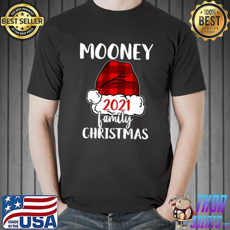 Awesome christmas 2021 Mooney matching pajama Santa Hat T-Shirt Unisex