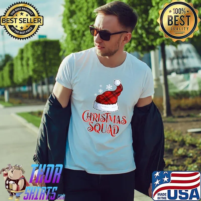 Awesome christmas Squad Shirt Family Pajama Santa Hat Xmas T-s Unisex