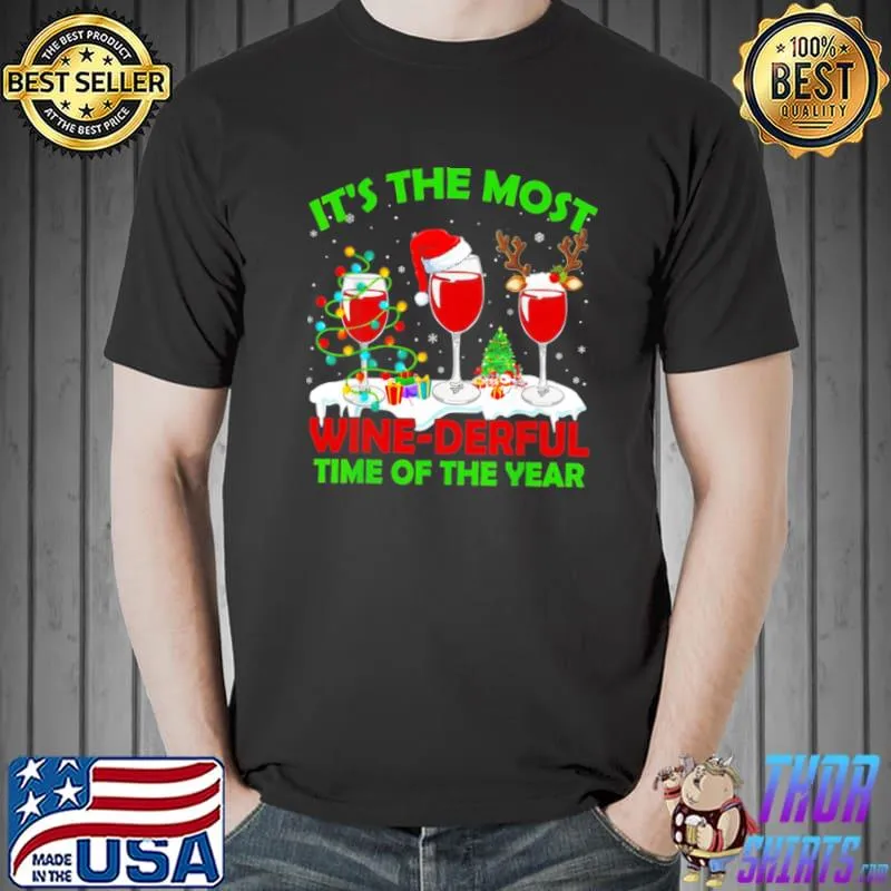 Awesome Christmas Wine Shirt Xmas Alcohol Pajama PJ Tops Shirt Unisex