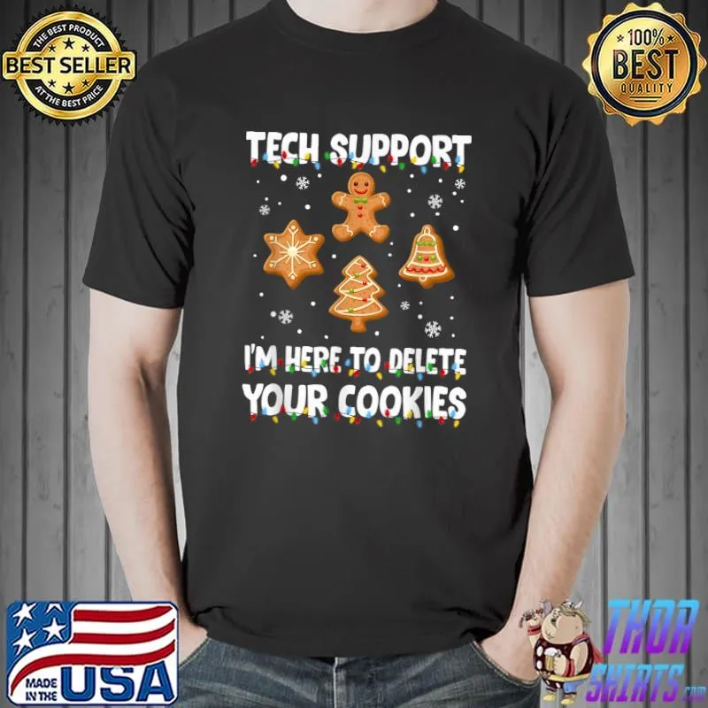 Awesome cookies Eater Computer Tech Support Joke Christmas Nerd Geek T-Shirt Unisex