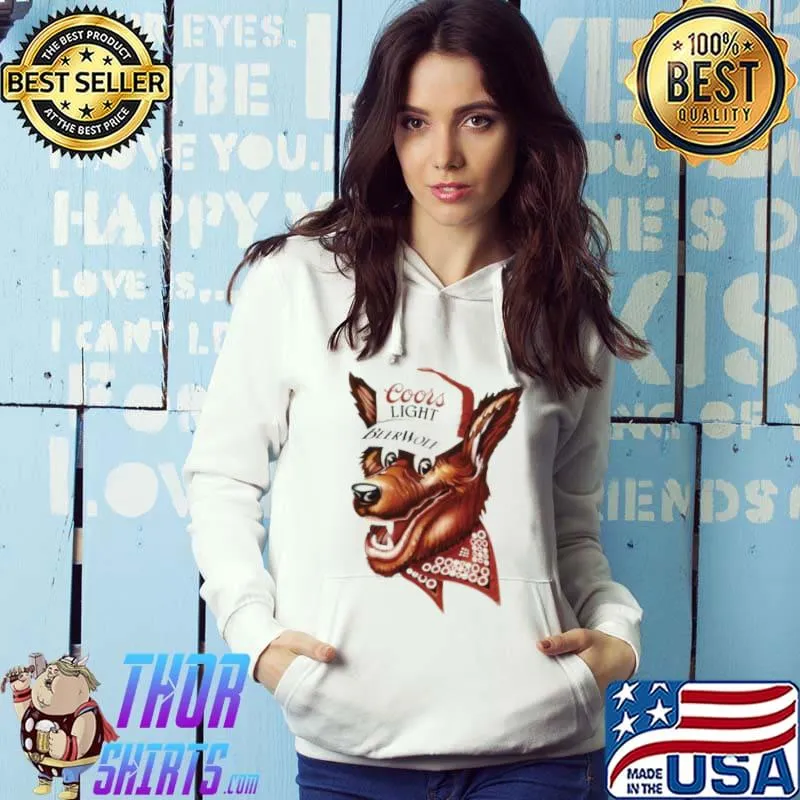 Awesome Coors Light Beer Wolf Shirt