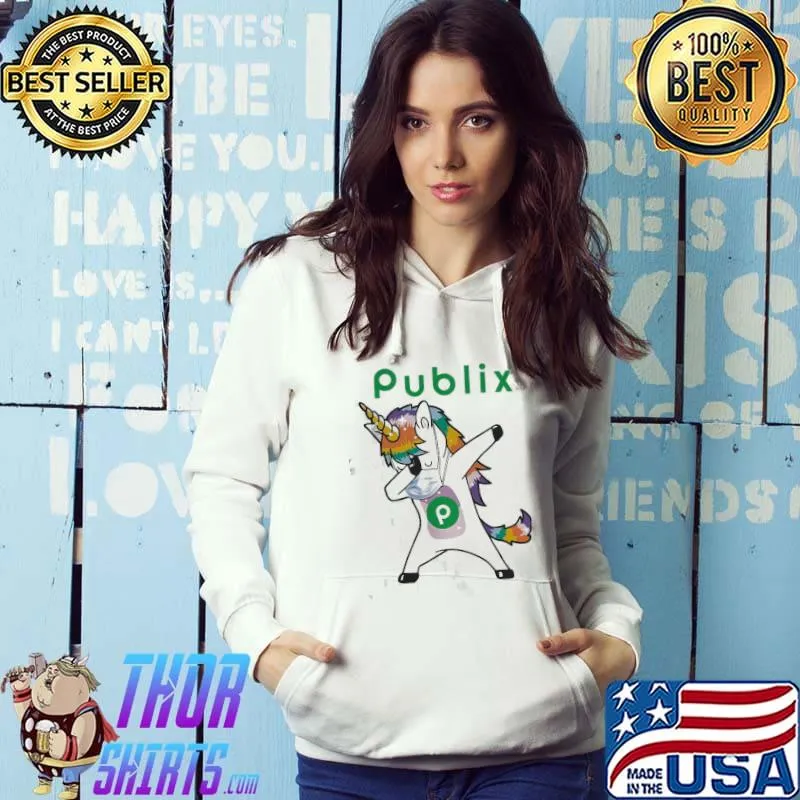 Awesome Dabbing Unicorn Mask Publix Logo Coronavirus Shirt Hoodie