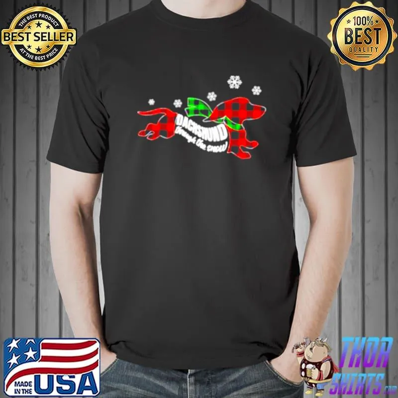 Awesome Dachshund through the Snow Xmas shirt