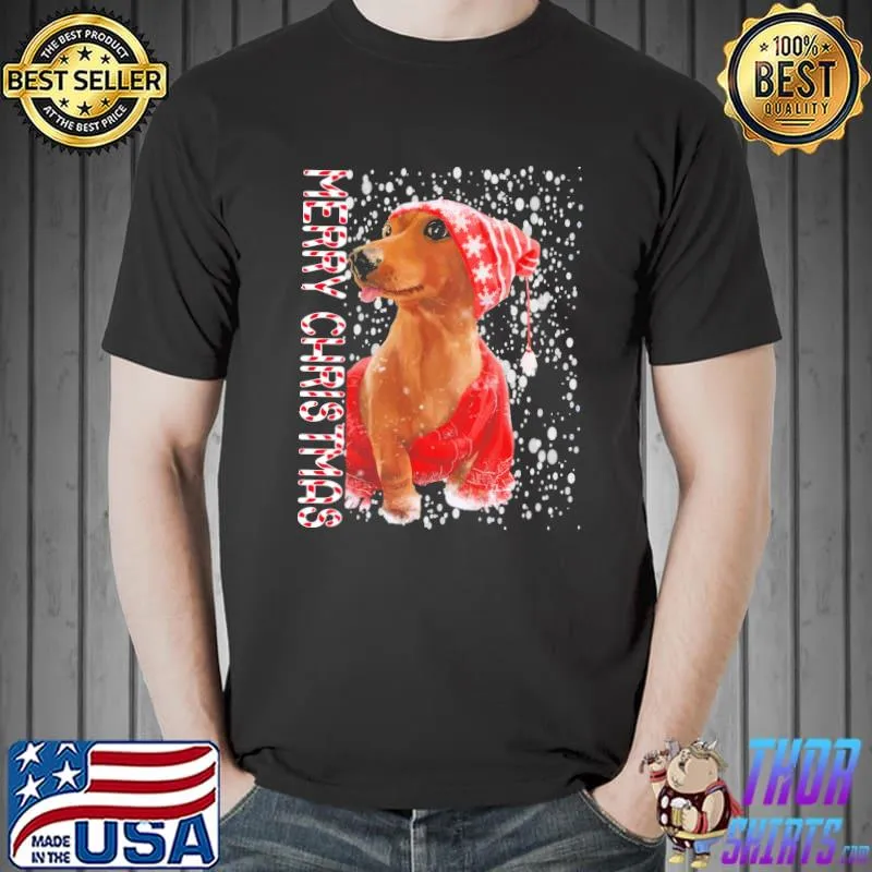 Awesome Dog Merry Christmas Snow Shirt Unisex