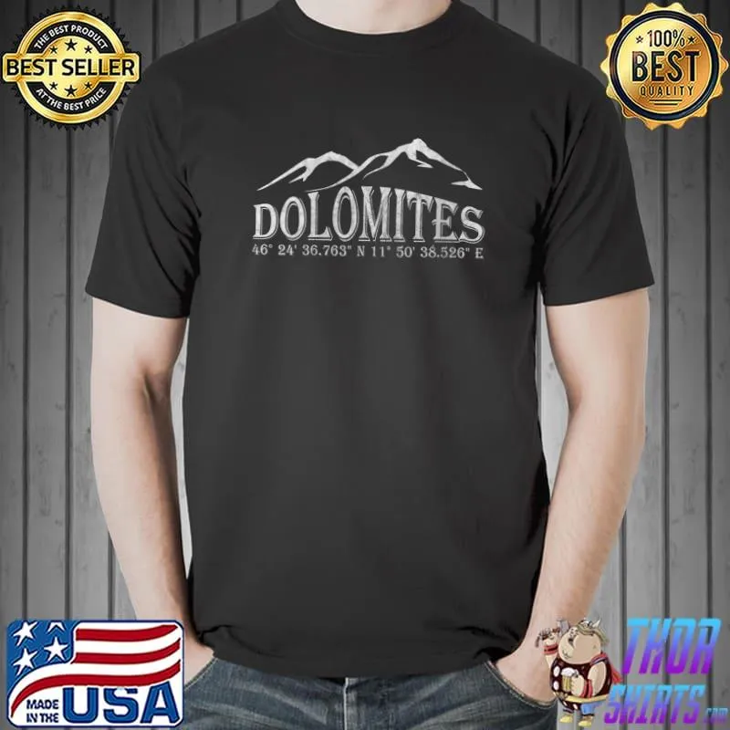 Awesome dolomites Motif Women's Men's Hikers Mountaineering Mountains T-Shirt Unisex