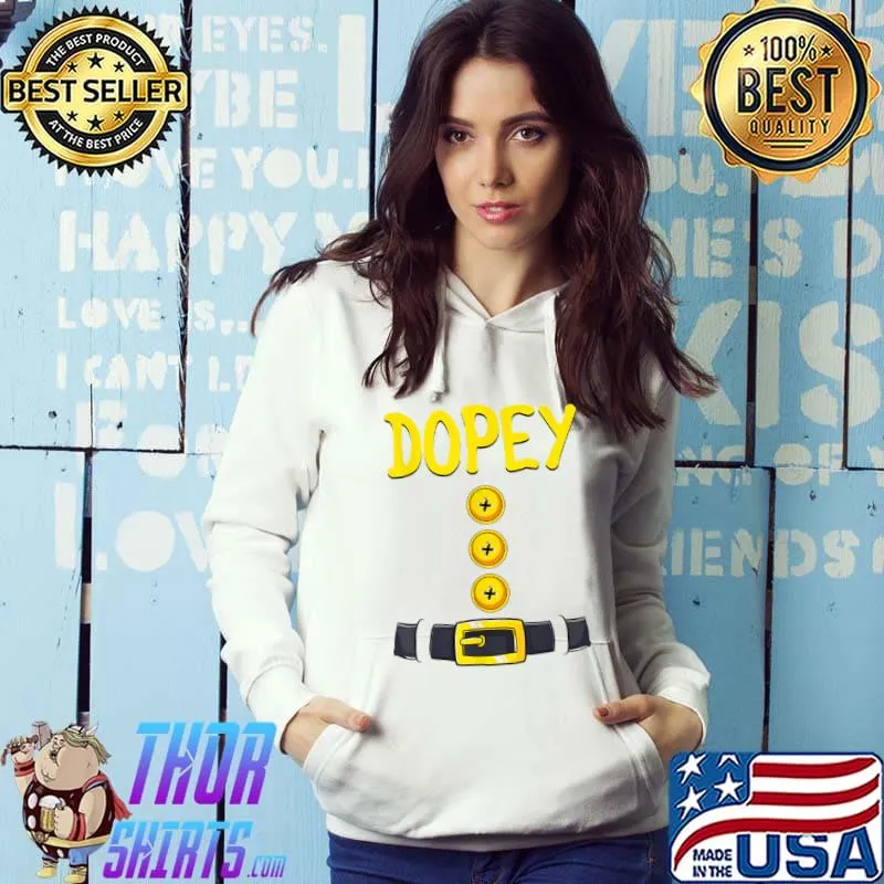 Awesome Dopey Halloween Dwarf Costume Color Matching T Shirt